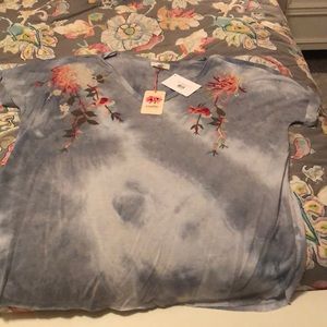 Entro deserts and sunsets tie dyed top (blue)